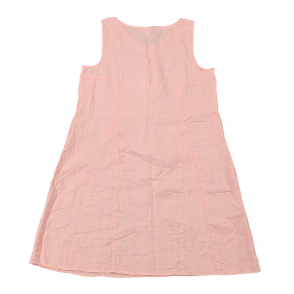 J. JILL 100% Linen Shift Dress L Baby Pink Pastel Sleeveless Loose Lagenlook - Picture 2 of 6